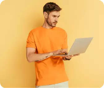 Man using laptop